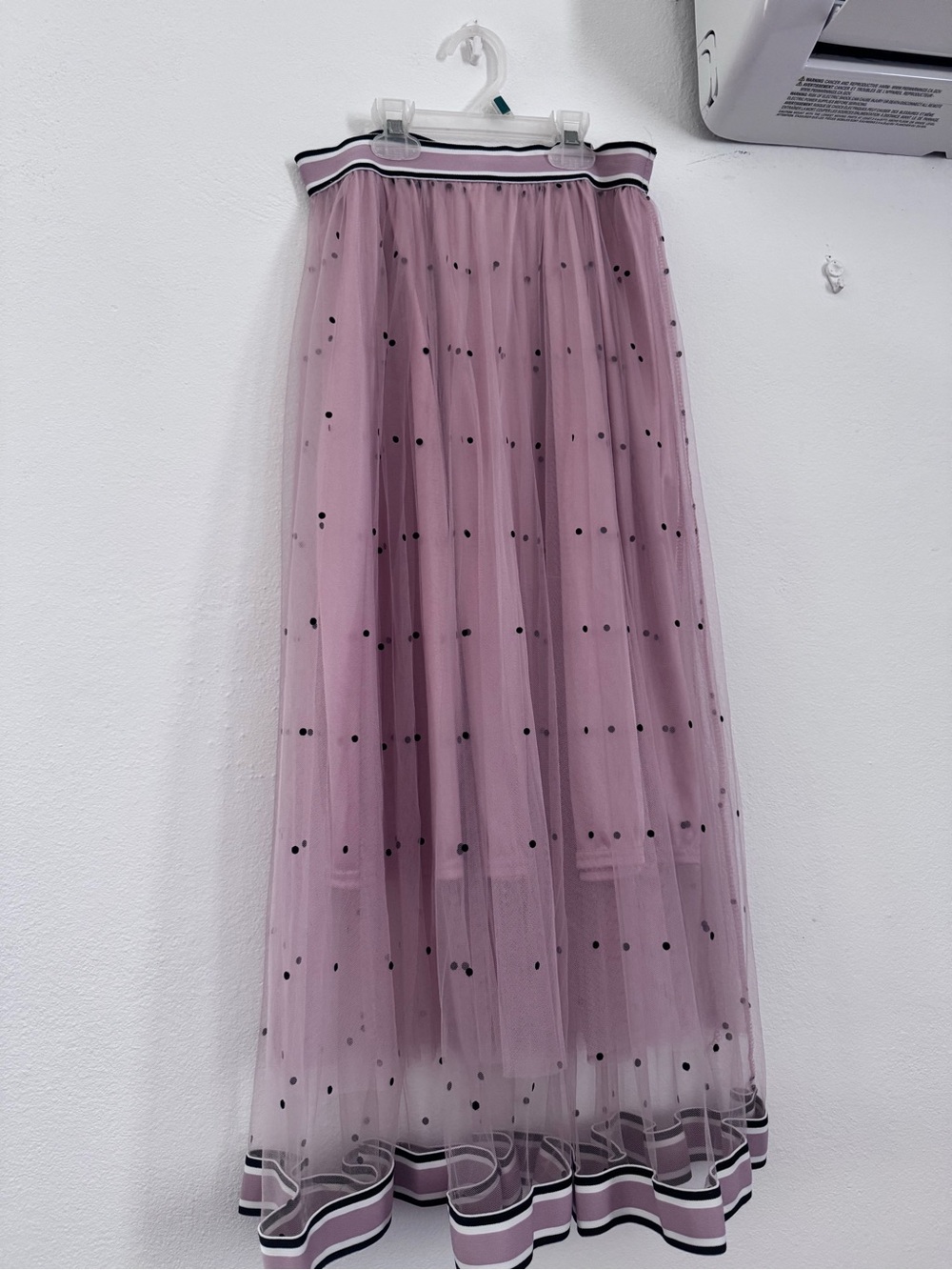 Polka dots midi skirt